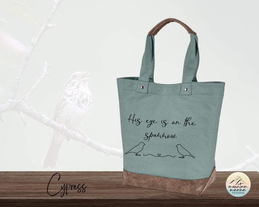 Large, Sturdy Canvas Tote - Sparrow Hymn